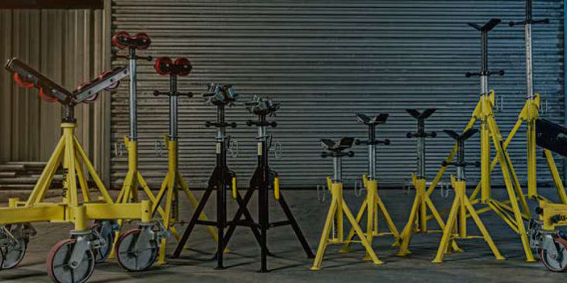 Collection of Sumner Jack Stands arranged in a row