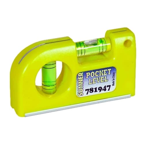 Sumner 781947 Plastic Magnetic Pocket Level, Yellow