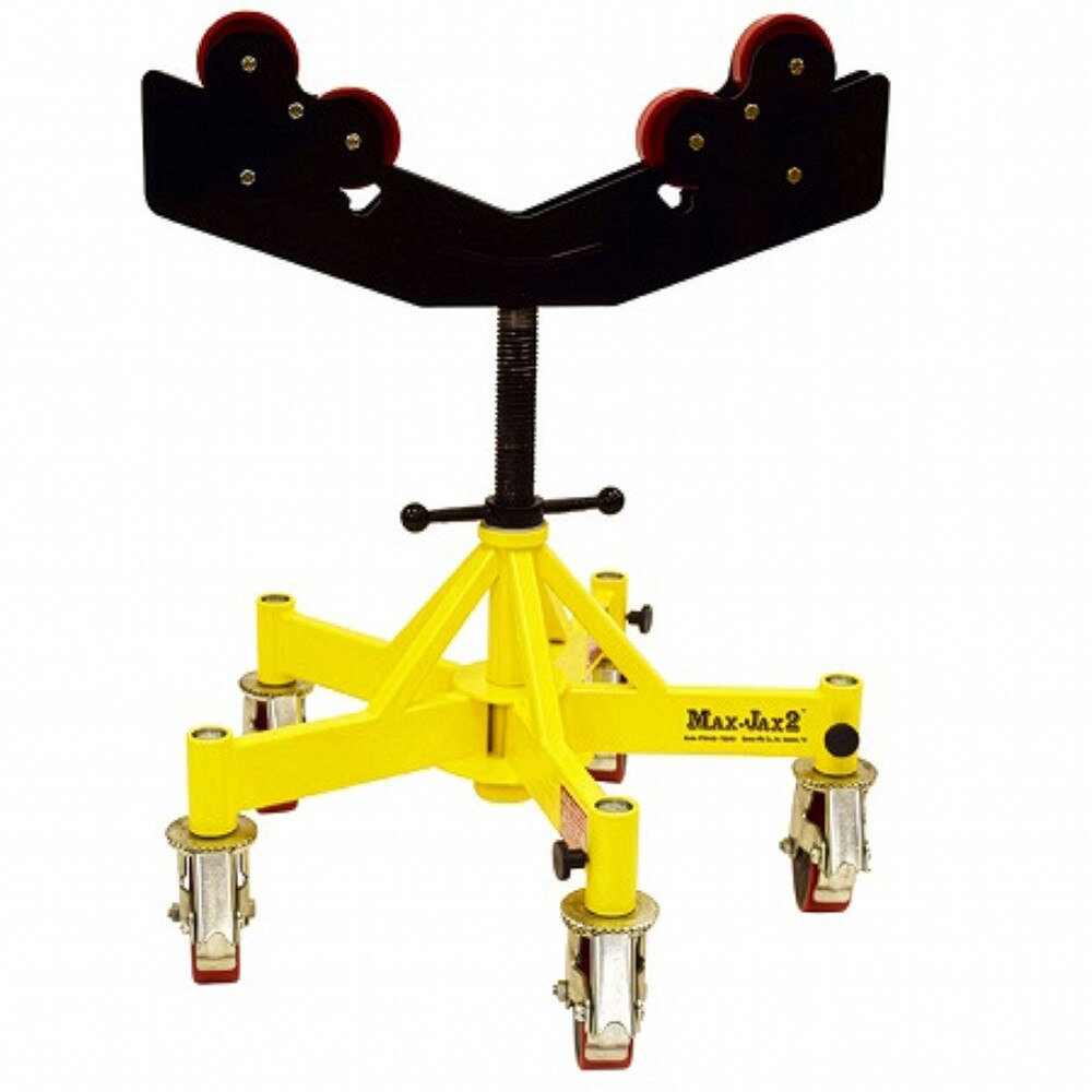 BB Sumner 3310RSWH Lo Max Jax 2 Pipe Fabrication Stand Kit with V-Head and Rocking Steel Wheel Casters
