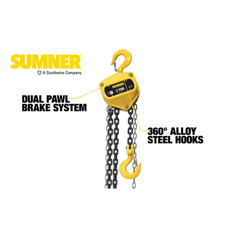 Sumner CB300C30 3T Chain Hoist 30' - 2