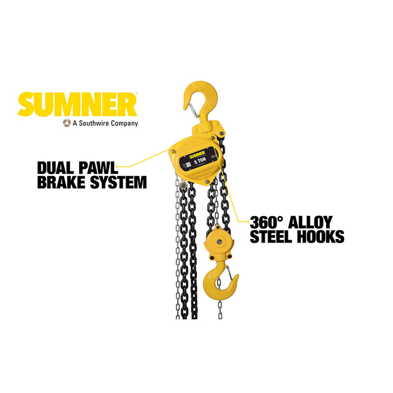 Sumner CB500C30 5T Chain Hoist 30' - 2