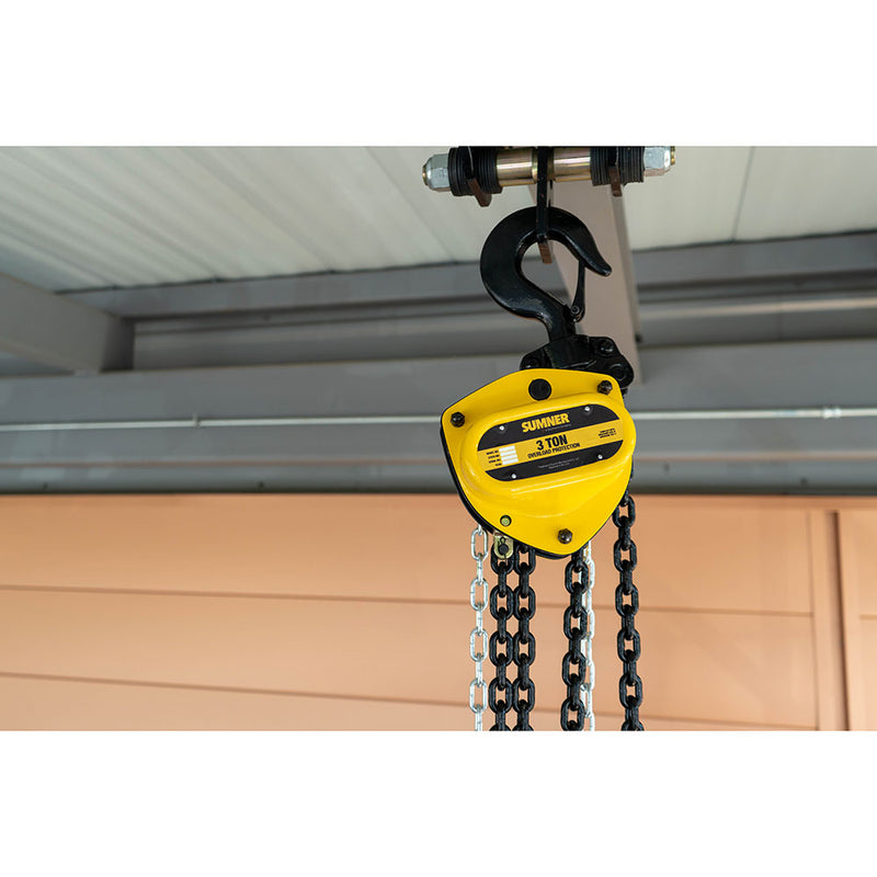 Sumner PCB300C10WO 3T Chain Hoist 10' Lift and Overload Protection - 8