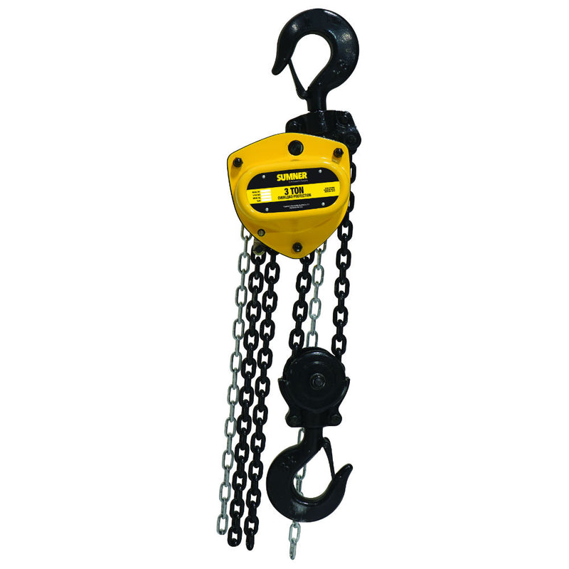 Sumner PCB300C20WO 3T Chain Hoist 20' Lift and Overload Protection